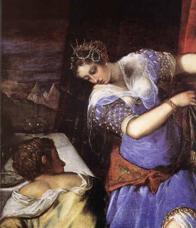 TINTORETTO, Jacopo Judith and Holofernes (detail) s Norge oil painting art